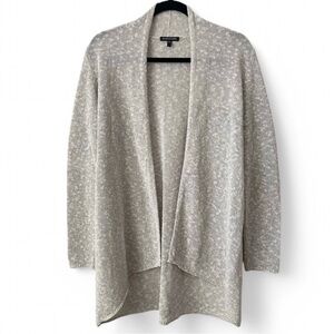 Eileen Fisher Light Gray Open Front Cardigan